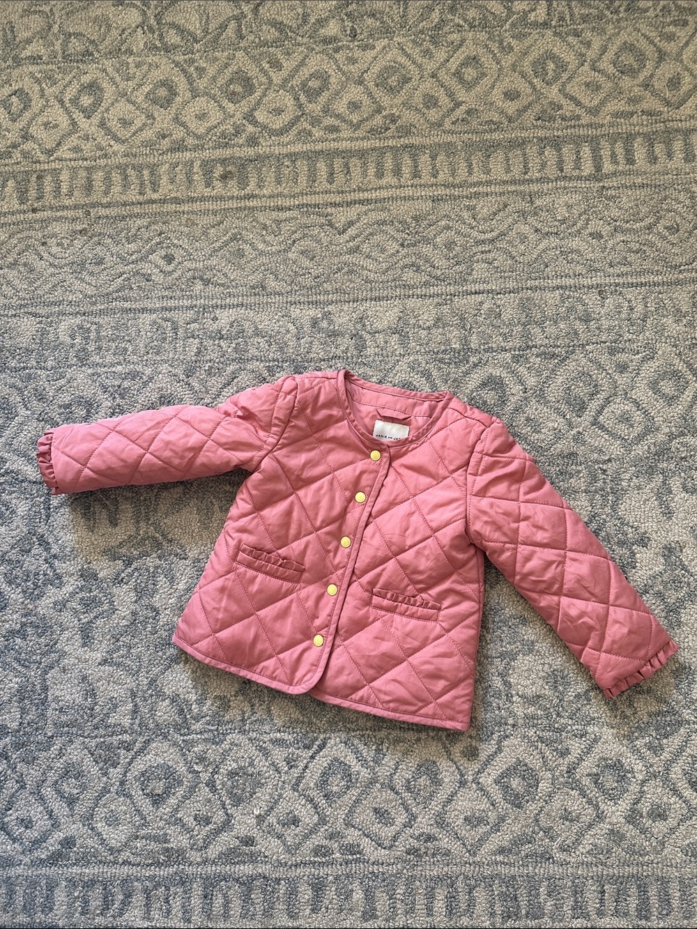 Janie and Jack quilted ruffle cuff coat size 2T